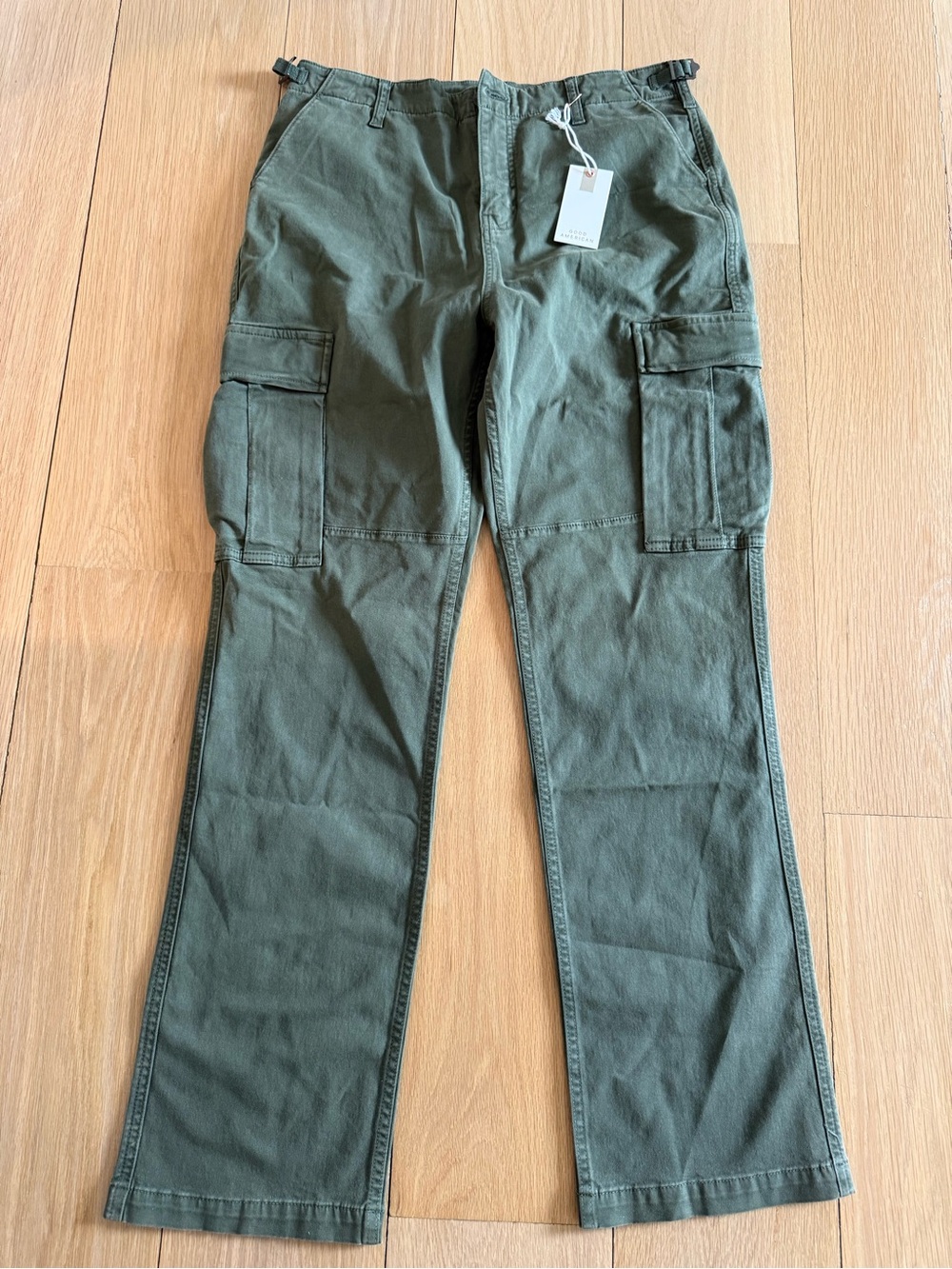 NWT Good American Uniform  Utility Cargo Pants size 8